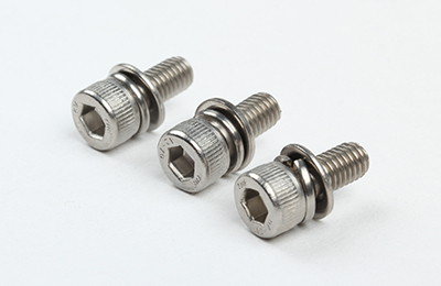 不銹鋼 內(nèi)六角圓柱頭（滾花）帶平、彈墊組合螺釘 DIN912三組合